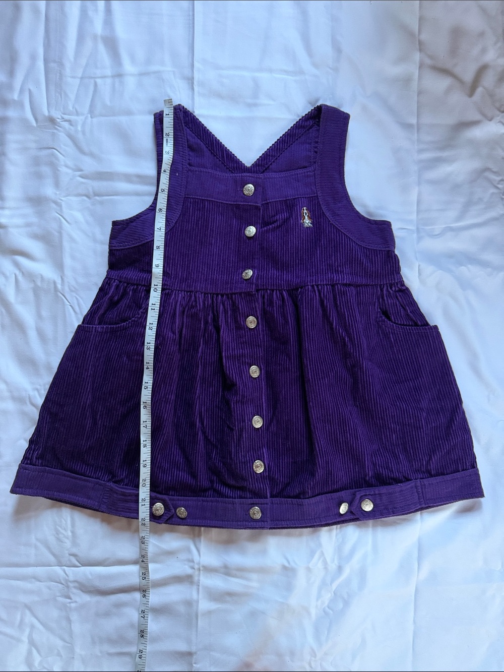 Hush Puppies Deep Purple Corduroy Toddler Pinafore